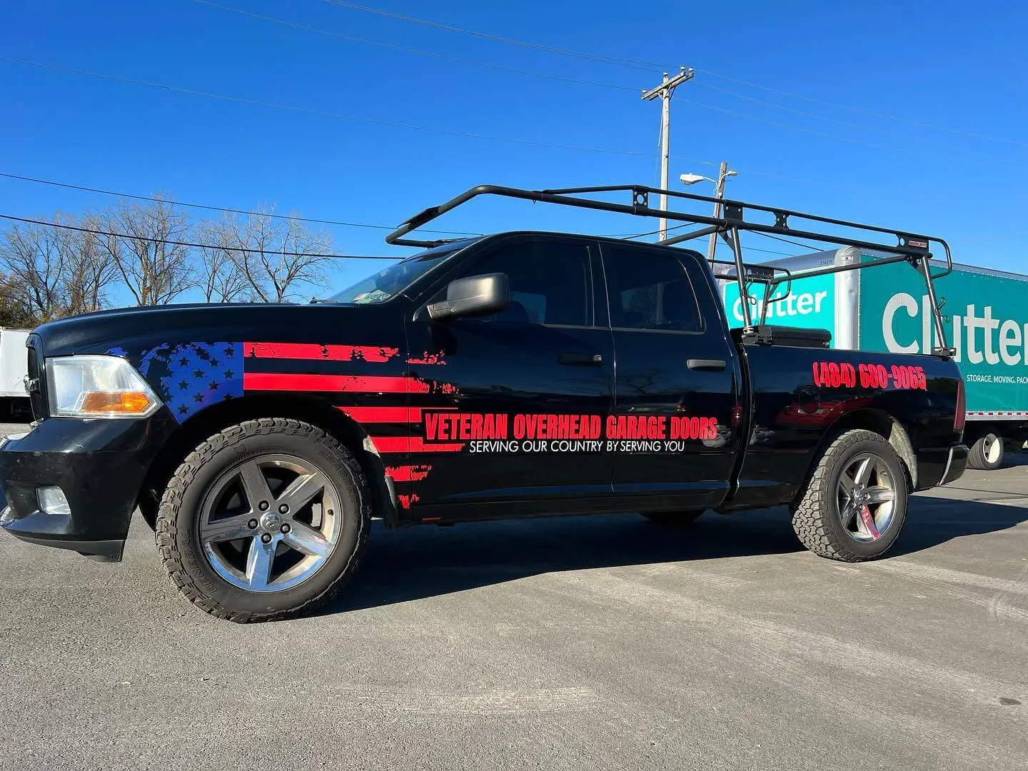 Veteran Overhead Garage Door Work Truck