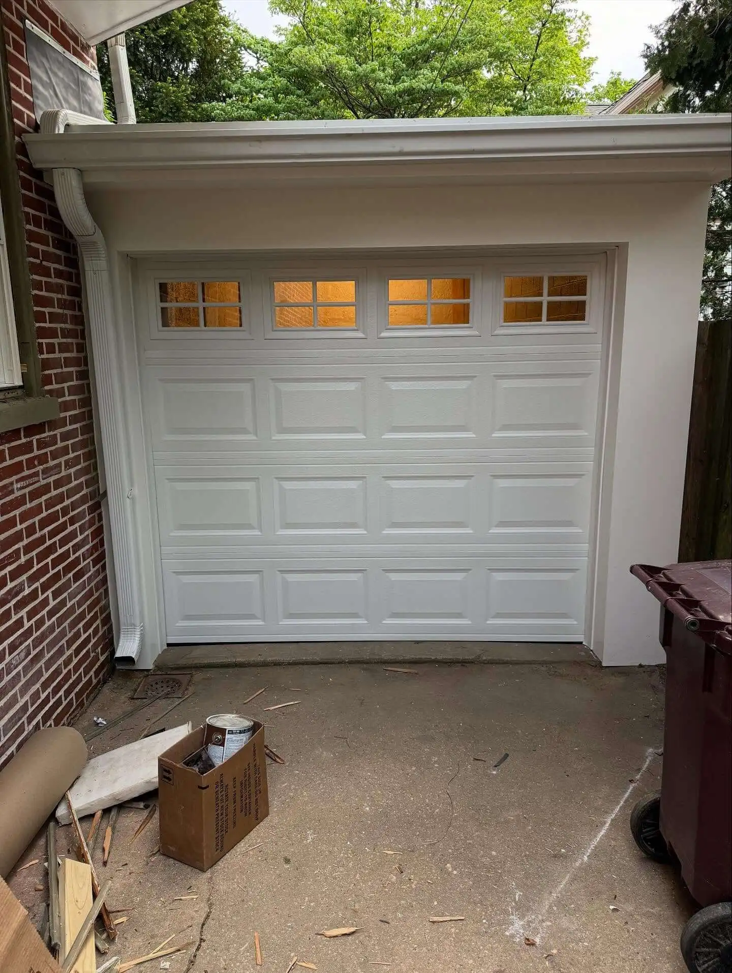 After Veteran Overhead Garage Doors garage rebuild