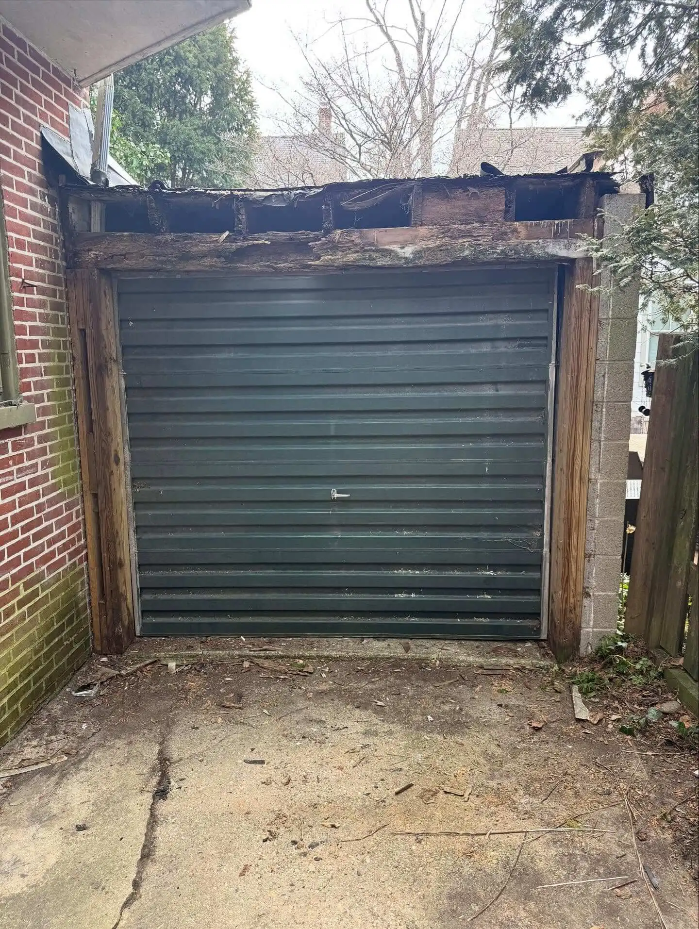 Before Veterans Overhead Garage Doors garage rebuild