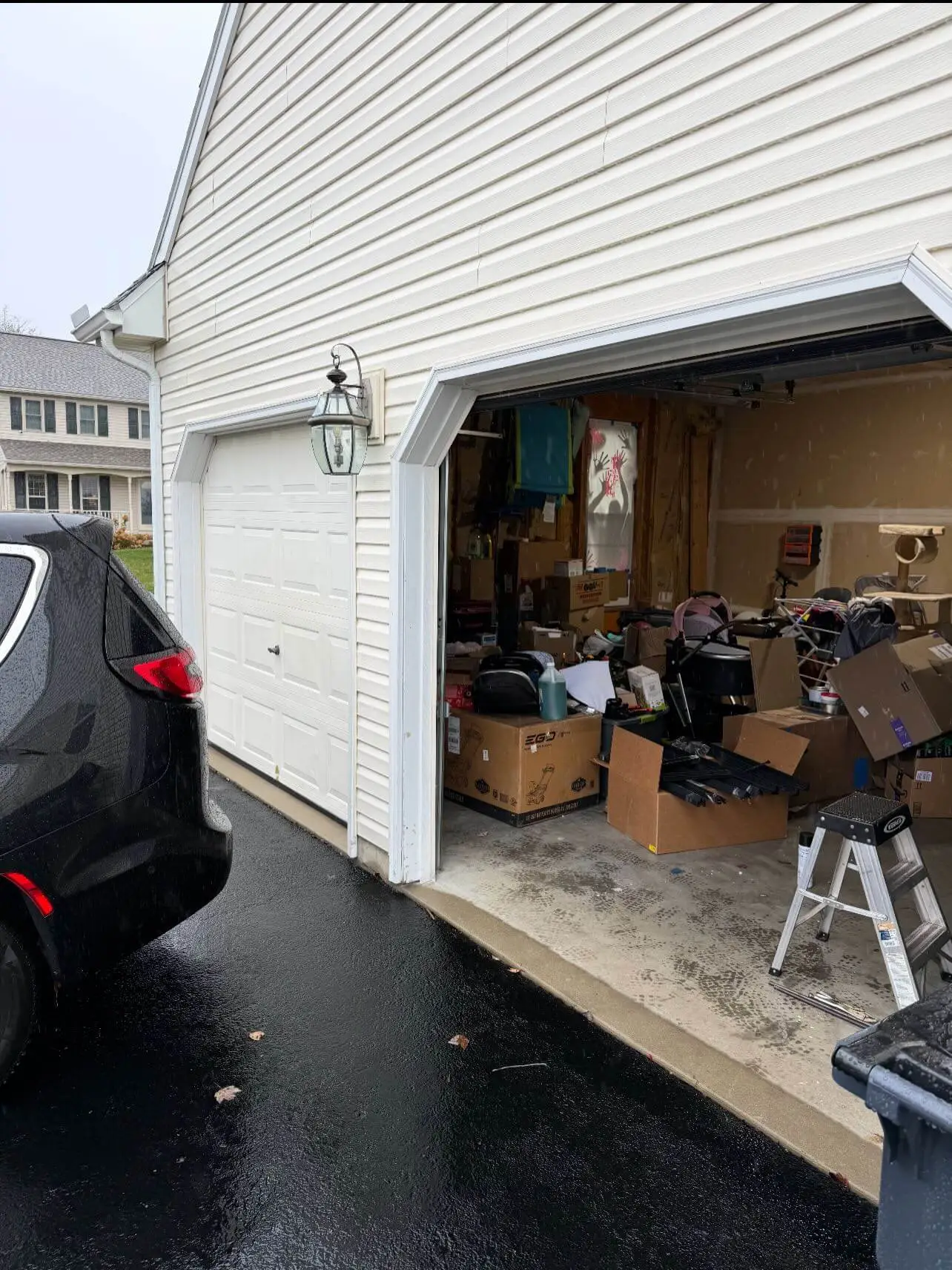 Converting two garage doors into one